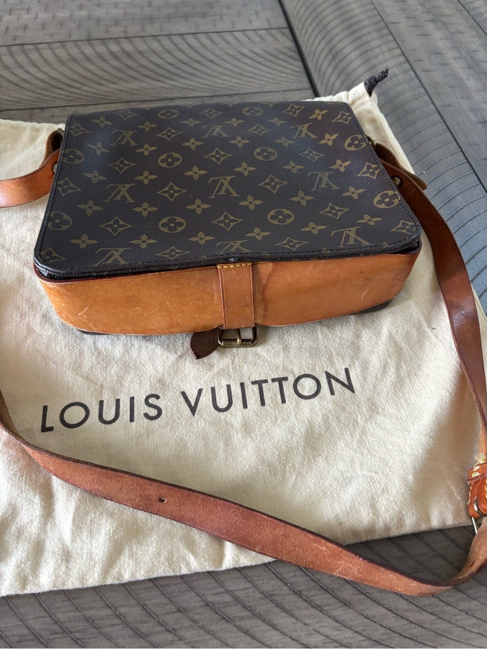 Louis Vuitton Monogram Messenger Bag in Brown and Tan - Picture 6 of 8